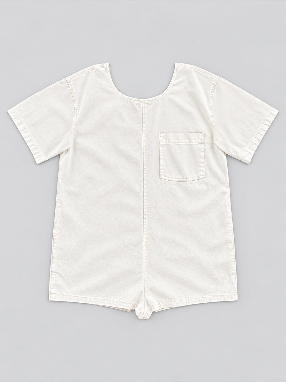 Free People Free-est Ivory Short Sleeve Romper Size M Oversized Scoop Back